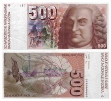 500 Franken, F&uuml;nfhundert, Schweizerische Nationalbank, 1708 - 1777, Reproduktion
