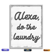 Stupell Industries Alexa Do The Laundry Funny Bathroom Grey Word Design By