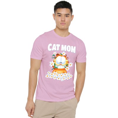 Garfield Muttertag Katze Mama Blumen T-Shirt S-4XL, rosa