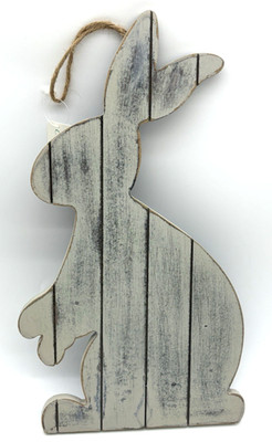 Rustic Wooden Easter Bunny Wall Decor Farmhouse Hanging Sign