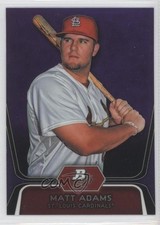 2012 Bowman Platinum Prospects Retail Purple Refractor Matt Adams #BPP1 0c2