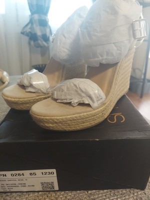 Shoedazzle Wedges, Karyssa, Beige- Size 10