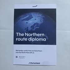 FINNAIR North Pole Diploma Nordpol Certificat...