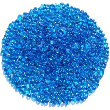 QYGL Sea Glass Stones - Blue Clear Pebbles Gemstones