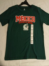 Mexico National Team Youth M 8 Soccer Tee Shirt Green FMF Futbol Graphic NWT