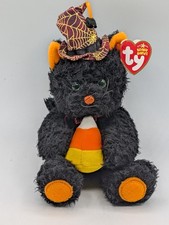 2006 FRIGHTFUL Halloween Cat Ty Beanie Babies Halloween Candy Corn Kitten