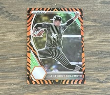 2021 Panini Prizm Draft Picks #PDP37 Anthony Solometo Tiger Stripes Prizm #/99