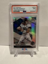 2021 Panini Mosaic Trevor Lawrence Silver Variation RC Rookie Card #301-V PSA 9. rookie card picture