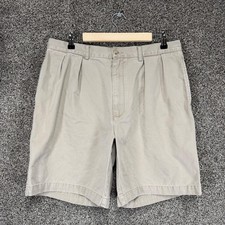 Vintage Polo Ralph Lauren Tyler Shorts Mens 33 /8.5 Beige Chino Double Pleated