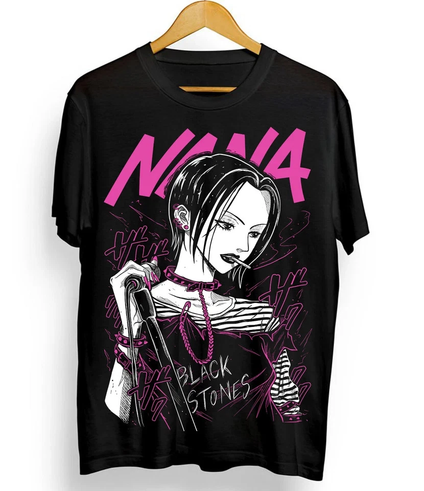 Camiseta Unisex Nana Osaki, Camisa Anime Manga Piedras Negras  Foto 3 de 4