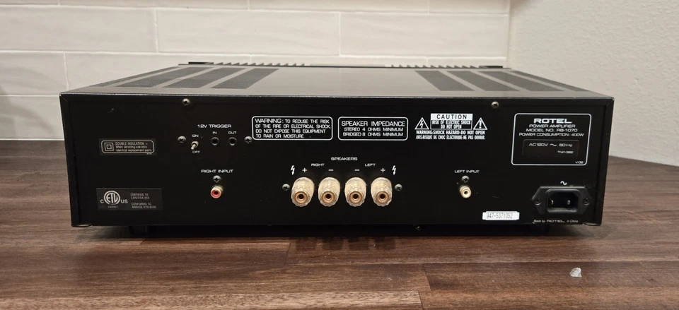 Amplificador Rotel RB-1070, 130 WPC en buen estado de funcionamiento, ¡sonido audiófilo! Foto 4 de 4