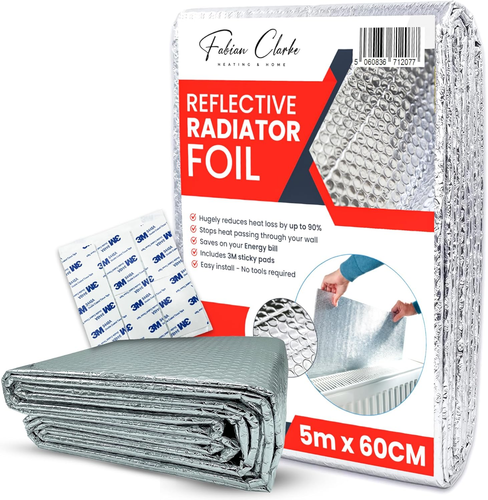 Reflektor Rol Radiator Foil Reflector Roll 5M X 60Cm – Heat Reflective Radiator Foil ...