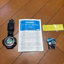 Casio PRO TREK 1471 Digital Watch Black Used from Japan