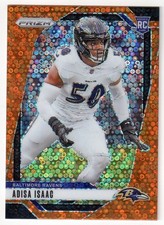 2024 Panini Prizm #302 ADISA ISAAC 'ORANGE DISCO PRIZM' RC! RAVENS