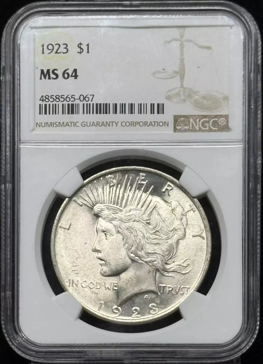 MS 64 Graded 1923 Year Peace Dollars (1921-1935) for sale | eBay