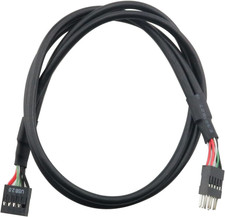 Black USB 2.0 9-Pin Male to 9-Pin Female Adapter Cable 515Mm USB2.0 9Pin M/F Mul