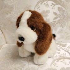 Vintage Russ Biscuits Basset Hound Dog Plush Stuffed Animal Tricolor