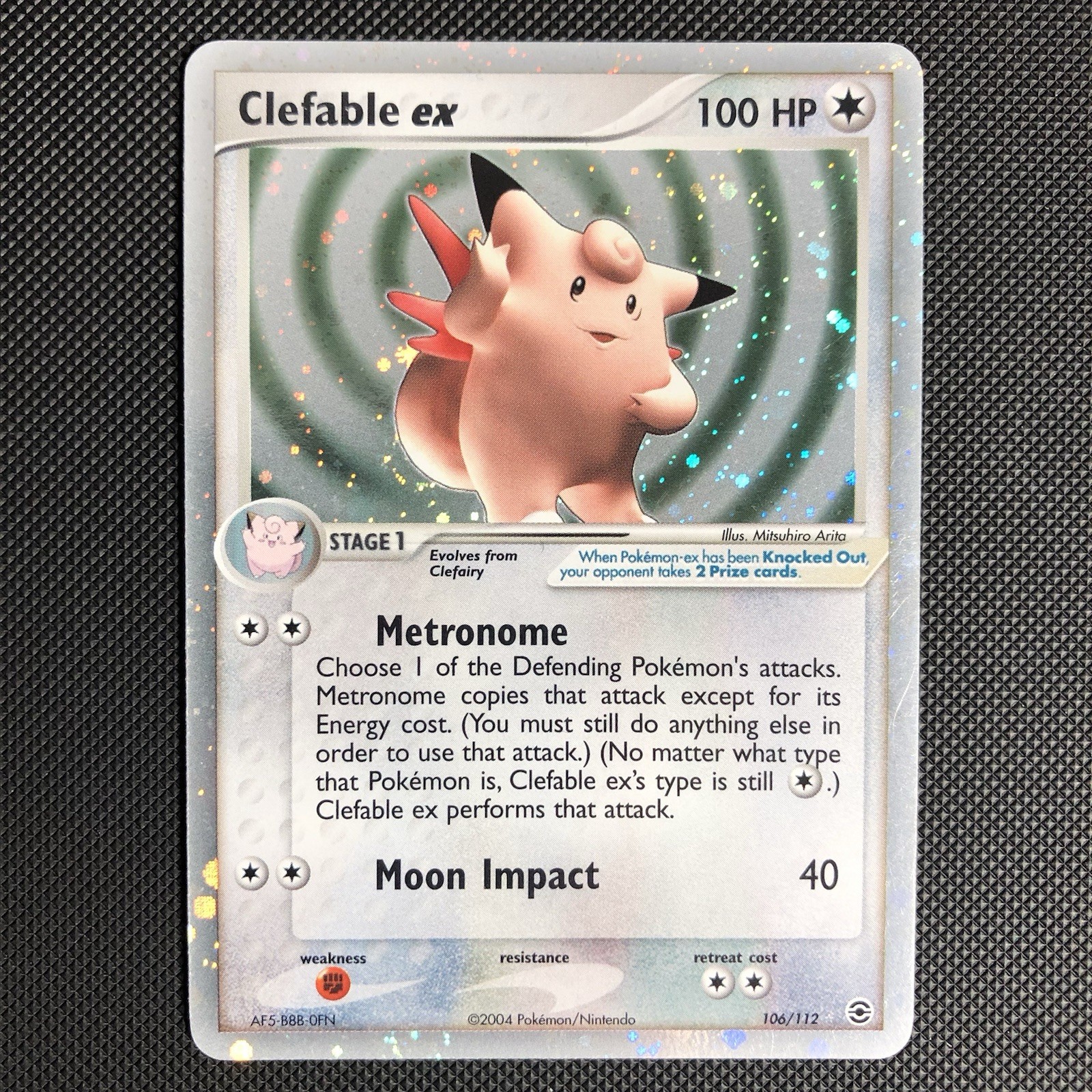 Pokemon TCG - Clefable ex 106/112 NM [MULTI-SWIRL💫] Holo FireRed & LeafGreen