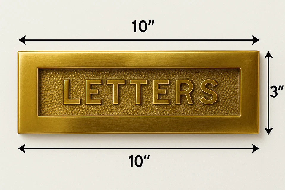 Solid Brass Victorian Letterbox Finished in EMB Polished Brass Letter Plate 10*3 - Image 3 of 3