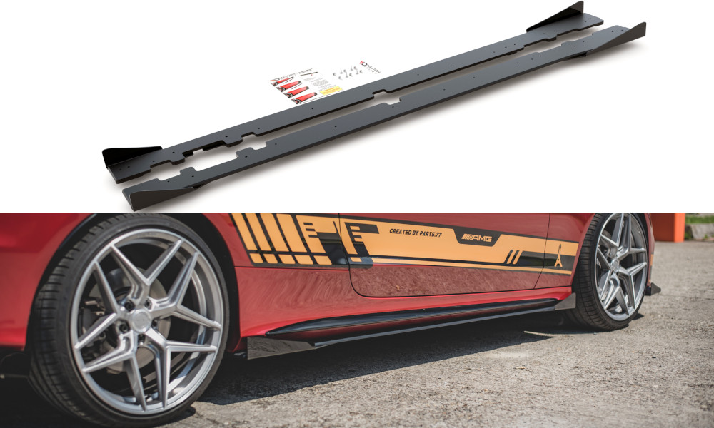 Rajouts de bas de caisse Maxton pour élargir le kit carrosserie Mercedes C43 Coupé