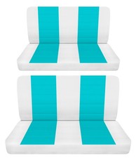 Fits 1959 To 1968 Chevy Impala 4door Front And Rear Bench Seat Covers Blue White Fits 1959 To 1968 Chevy Impala 4door Front And Rear Bench Seat Covers Blue White