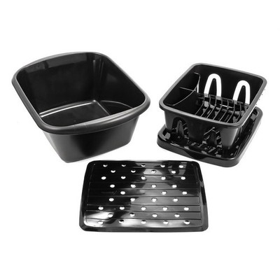 American Motorhome RV Mini Dish Pan Drainer \ Sink Bowl + Mat Kit 43518 BLACK