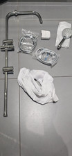 rigid riser shower kit, 2 x flexible pipes, shower head, connectors, originated