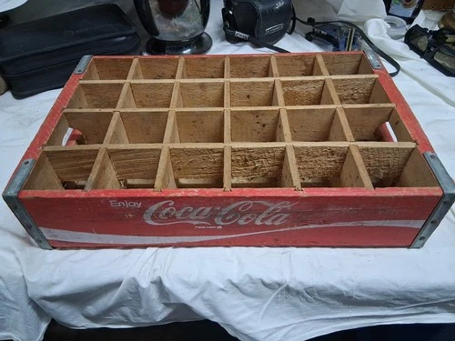Vintage Enjoy Coca-Cola Wooden Bottle Crate - LM00