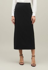 Vintage Black Skirt in 100 Wool Made in Hong Kong  Size 10