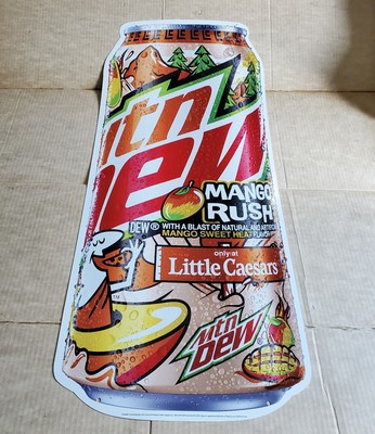 Mountain Dew Rare Mango Rush Little Ceasars Store Display Double