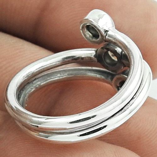 Citrine Gemstone Mother Statement Daughters Day Ring 925 Sterling Silver US 6 - Picture 9 of 12