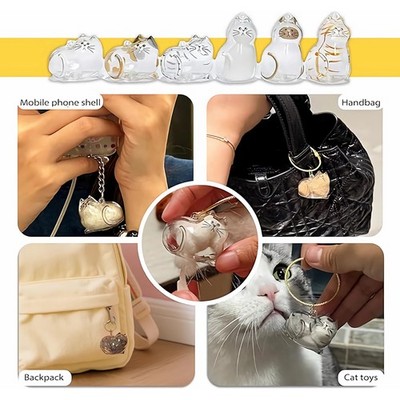 6-Piece Cat Hair Commemorative Pendant Set   Pet Keepsakes: Soft Fur Capsule Pen