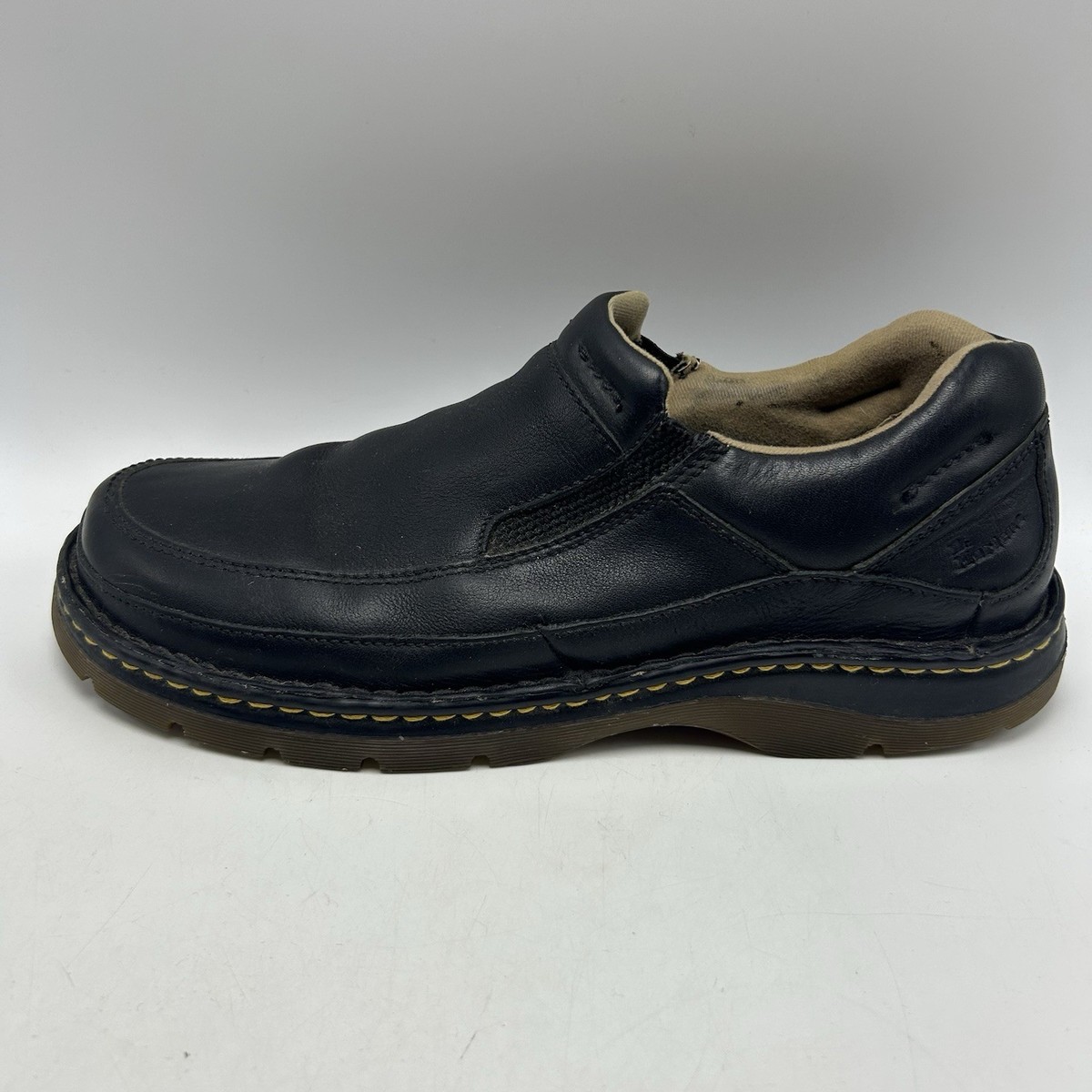 Dr Doc Martens Loafers Mens 12 M Orson Black Pebbled Leather 