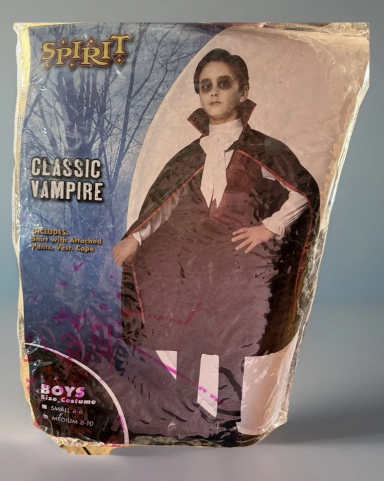 Disfraz Spirit Halloween Clásico Vampiro Niños ·Talla M (8-10) •SIN Capa••¡Descuento! Foto 2 de 4