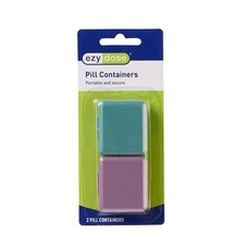 Daily Travel Pill Organizer - Compact Medicine Container, 2-Pack, BPA Free