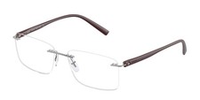 Image of Starck SH 2056T rimless glasses in 0003 grey + Starck spectacle case and cloth