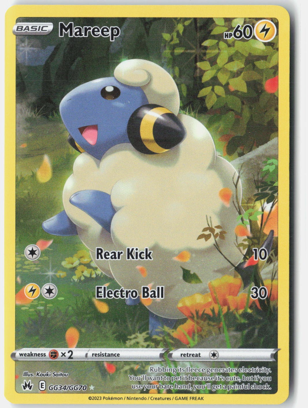 Mareep SWSH: Crown Zenith: Galarian Gallery GG34/GG70 Pokemon Card Holo