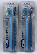 2PK Oral -B Brilliance  2 Toothbrushes EA  Premium Whitening  Medium Bristles