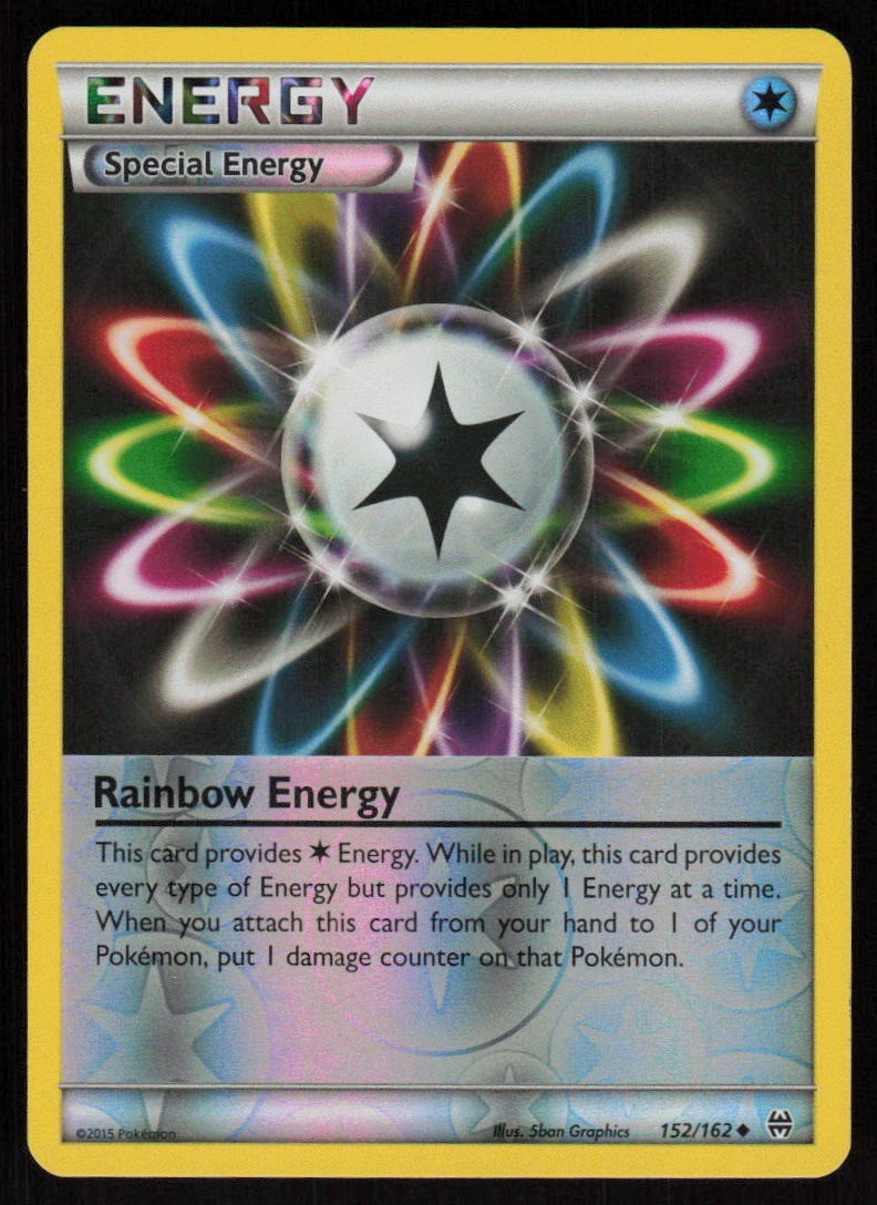 Rainbow Energy 152/162 Reverse Holo BREAKthrough Pokemon TCG Near Mint