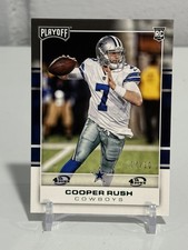 Cooper Rush 2017 Panini Playoff 4th Down Rookie Card 7/10 SSP SP Dallas Cowboys. rookie card picture