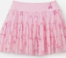 Disney Store 2025 Holiday Pink Castle Skort Size Large New