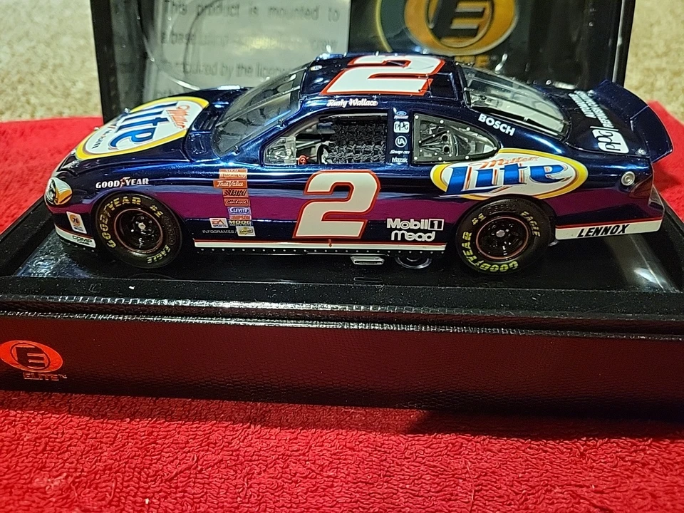 2002 Taurus Rusty Wallace #2 Miller Lite 1 of 1,608 Action Elite 1:24 Diecast - Image 3 of 4