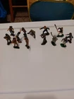 13 Marx Toy Soldiers and Other Plastic Figures Various Poses Lot Vintage 1950s