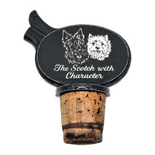 Vintage Wine Scotch Cork Pourer Scotty Dog