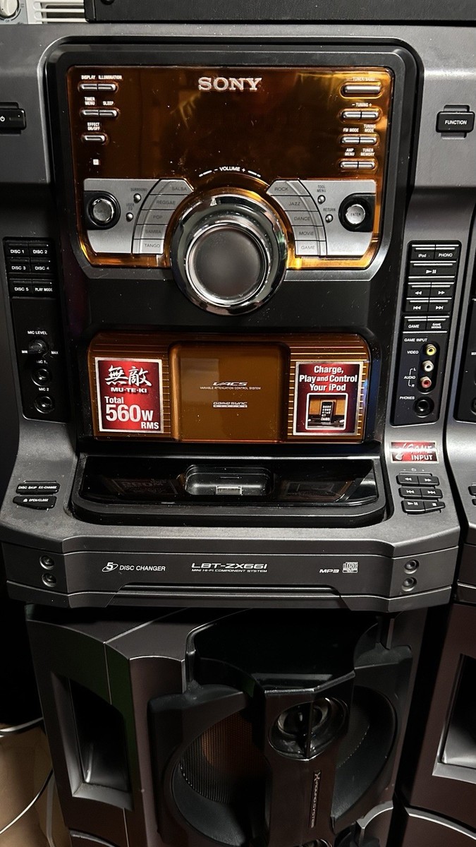 Sony HCD-ZX66i Mini Hi-Fi Stereo System w/ SS-ZX66i Speakers