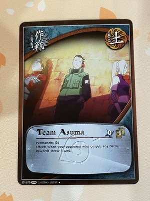 Naruto CCG, Team Asuma, 670, 1st Edition, LP, Foil