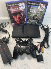 Sony PlayStation 2 PS2 Slim SCPH-70003 PAL Black w/ DualShock + 2 Games