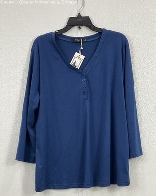 NWT VDJ Women's Blue Shirt Size 2XL