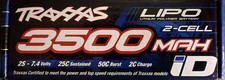Traxxas 2825X Battery Pack 7.4v Volt LIPO 2S 2-Cell 25C 3500mAh iD OPEN BOX