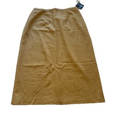 NWT Sag Harbor Woman 16W Wool Skirt Beige Lined Woolmark Vintage 2003 Deadstock